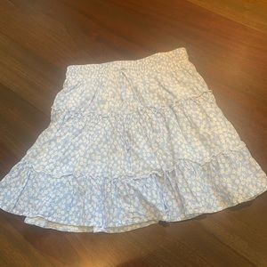 light blue skirt